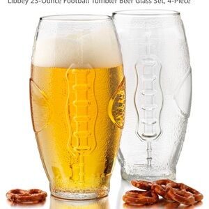 Sunday fun day all year , grab your four piece football glass tumblers FOOTBALL